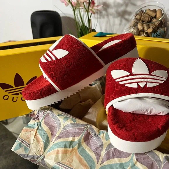 え*様 GUCCI xadidas　スリッポン　used Gucci Adidas Collaboration ZX 8000 US 11.5 29.5cm Suede Mesh